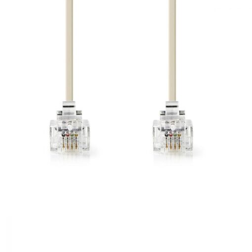 Nedis Telecom Cable | RJ11 Male - RJ11 Male | 2.0 m | Ivory