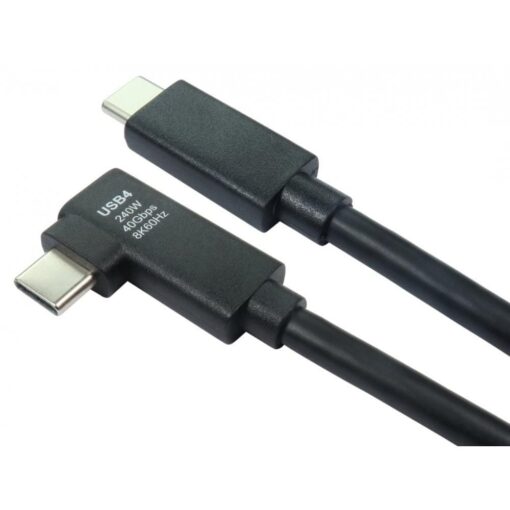 1m USB4 Type C USB-C 40Gbps Certified EPR Cable - Right Angled Connector