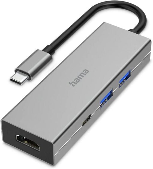 Hama Multiport Thunderbolt 3/4 USB-C Hub 4 Ports, 2 x USB-A, USB-C, HDMI™