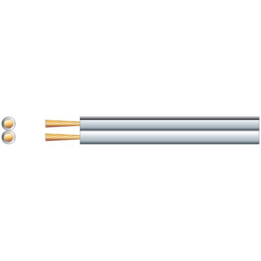 100m White Loudspeaker Cable Home HiFi Car Stereo Speaker Wire 2.5 x 5mm
