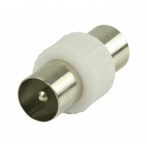 Male to Male Coax Coupler Adapter - White