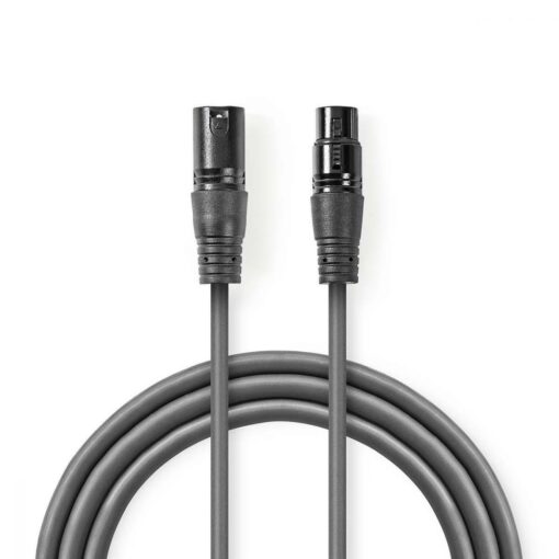 Digital DMX Cable 110 Ohm | XLR 3-Pin Male - XLR 3-Pin Female | 20 m | Grey