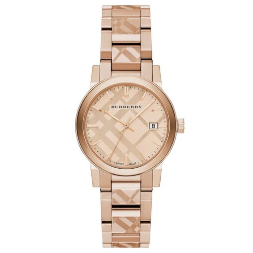 Burberry BU9146 The City Engraved Check Unisex Watch