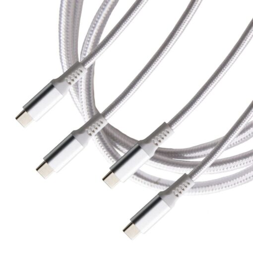 USB C to USB C 3.1 Gen2 Cable, 2 PACK, 100W 5A 10Gbps Fast Data Transfer & Charge, Supports UHD 4K @30Hz DP Alt Mode Video Output,...