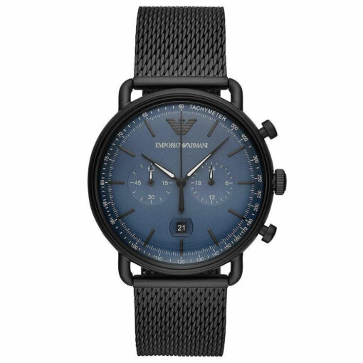 Emporio Armani AR11201 Chronograph Date Mesh Bracelet Strap Men's Watch