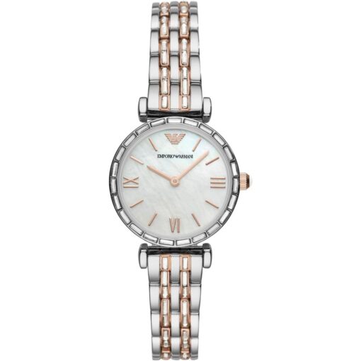 Emporio Armani AR11290 Gianni T-Bar Mother Of Pearl Ladies Watch