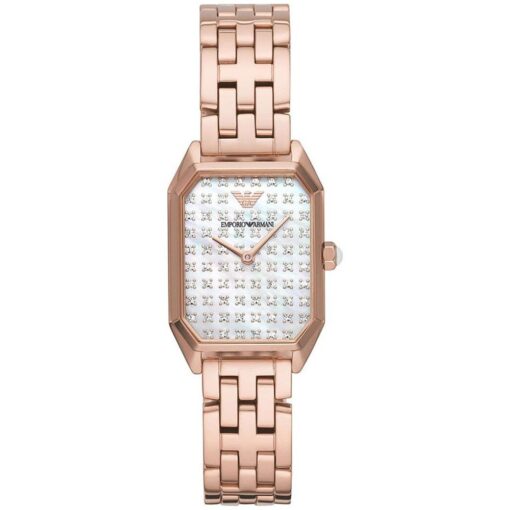 Emporio Armani AR11389 Two Hand Rose Gold Tone Women's Watch