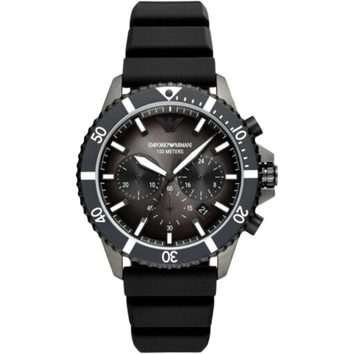 Emporio Armani AR11515 Diver Black Silicone Chronograph Men’s Watch