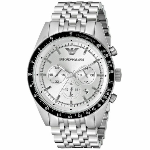 Emporio Armani AR6073 Sportivo Silver Chronograph Men's Watch