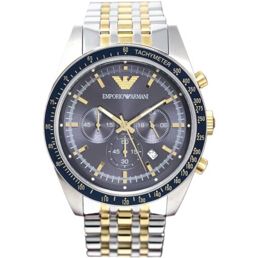 Emporio Armani AR8030 Two Tone Tazio Chronograph Men's Watch