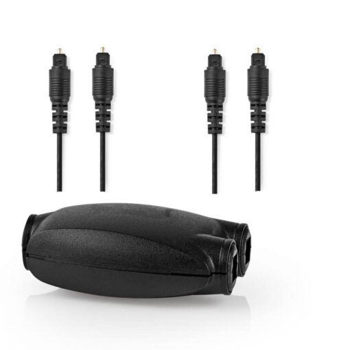 Ex-Pro Optical TOSlink SPDIF Splitter - Plus 2 x 2m Optical cables - Value Pack