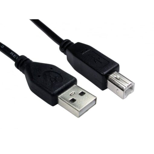 USB 2.0 24AWG High Speed Cable Printer Lead A to B BLACK 1m