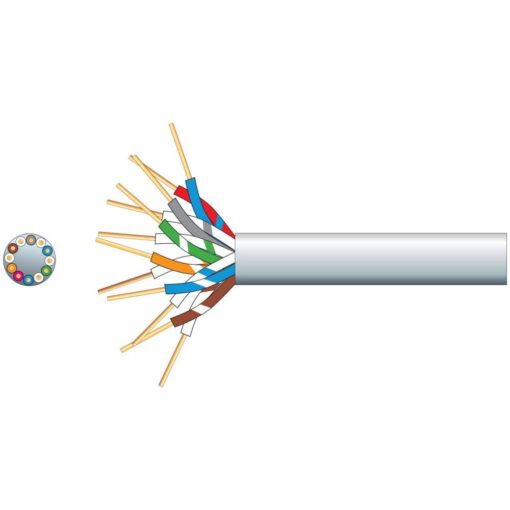 Mercury 808.217UK 6 Pairs Telephone Cable CCS White 100m