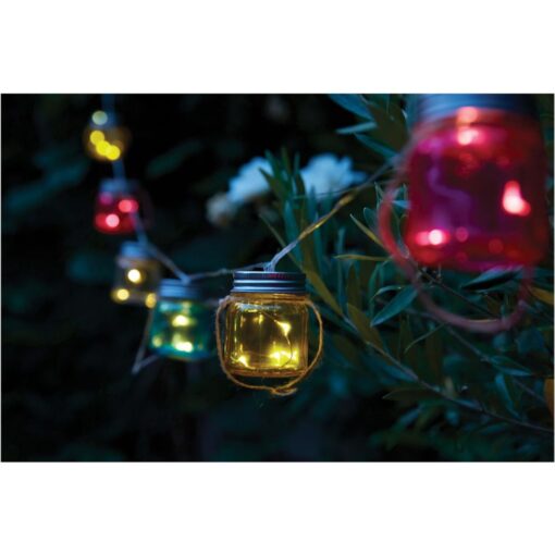 Solar LED Coloured Glass Battery Fairy String Light