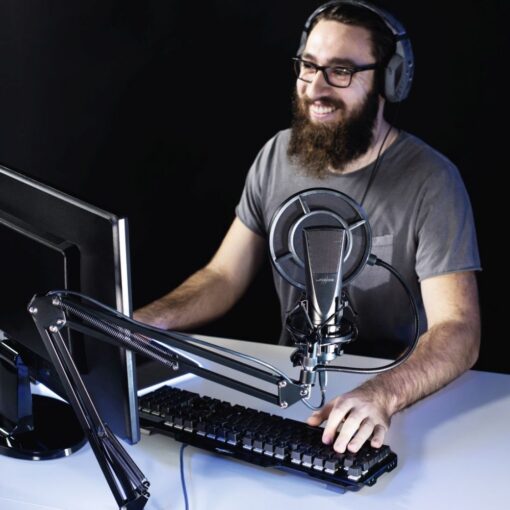 Hama Desktop Streaming Microphone | Suspension Arm Holder | Adjustable