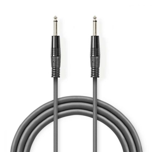 Mono Speaker Cable | 6.35 mm Male - 6.35 mm Male | 10 m | Grey