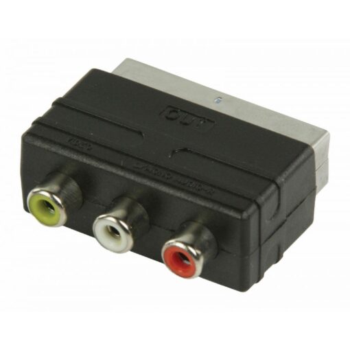 Scart Out Plug to 3 RCA Composite Female AV Adapter OUTPUT