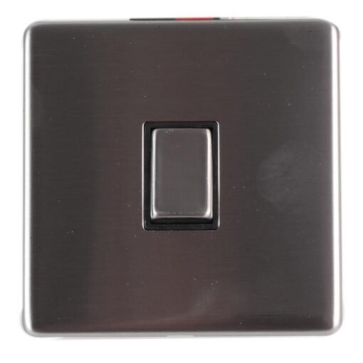 Screwless Light Switch Wall Plate, 1 Gang, 2 Way, 10AX 250V, Stainless Steel