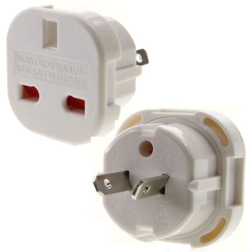 Ex-Pro 1 x Travel Adapter Converts UK Plugs to 2 Pin USA/Canada/Australian