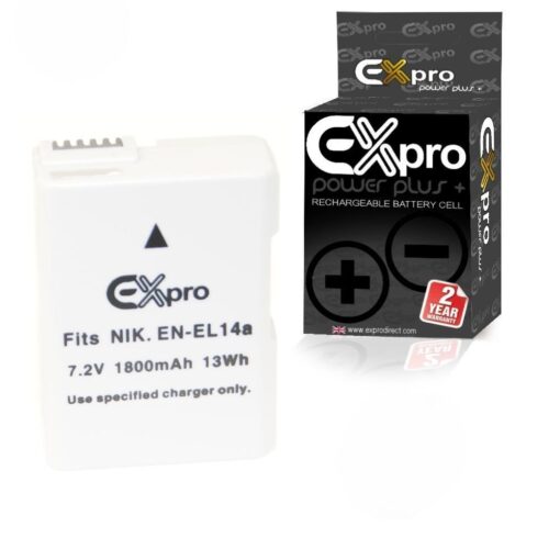 Ex-Pro® Nikon EN-EL14, EN-EL14A - 1800mAh ULTRA Capacity Power Plus+ [Ex-Pro DECODED]