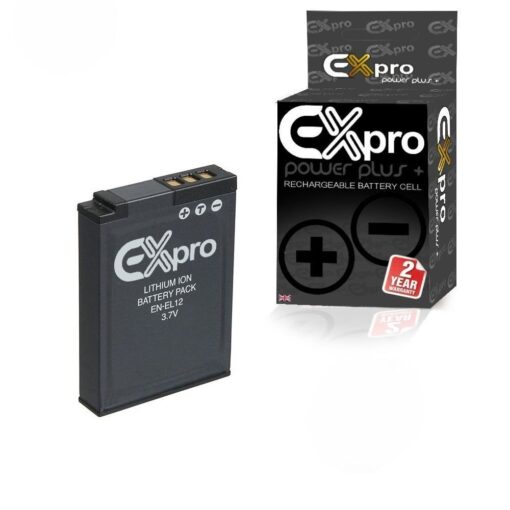 Ex-Pro Nikon EN-EL12, ENEL12  Li-on Digital Camera Rechargeable Battery