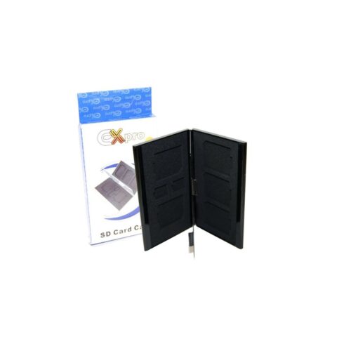 Ex-Pro Aluminium Metal Memory Card Protection Case for SD, SDHC, SDXC & Micro SD - Black