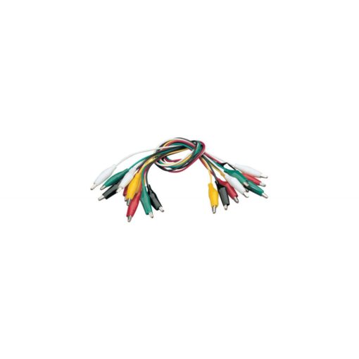 Alligator / Crocodile Clip Test Leads Set 10 Coloured leads