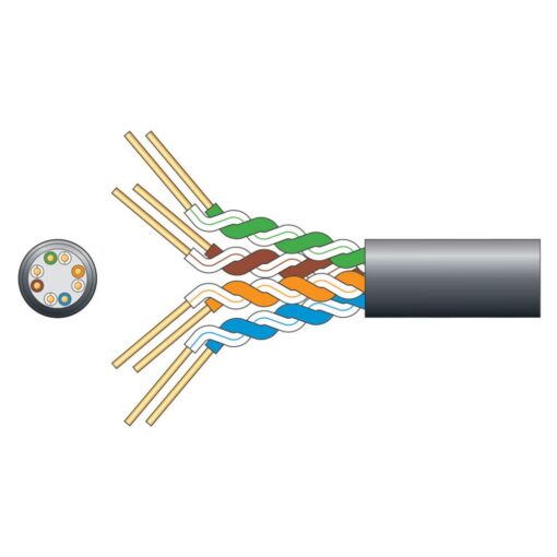 Cat5e 305m U/UTP LDPE Gel Filled Network Cable - Black