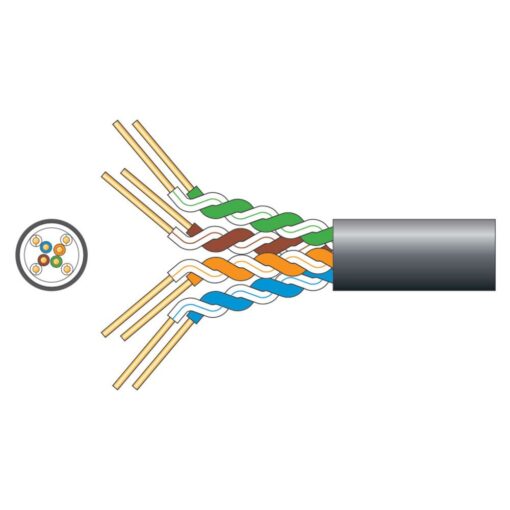 Mercury 305m Cat5e U/UTP Outdoor Network Cable - Black