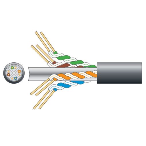 305m Cat6 U/UTP Outdoor Gel Filled Network Cable - Black