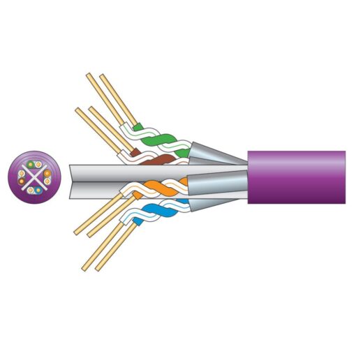 305m Cat6a U/FTP LSZH Network Cable - Lilac
