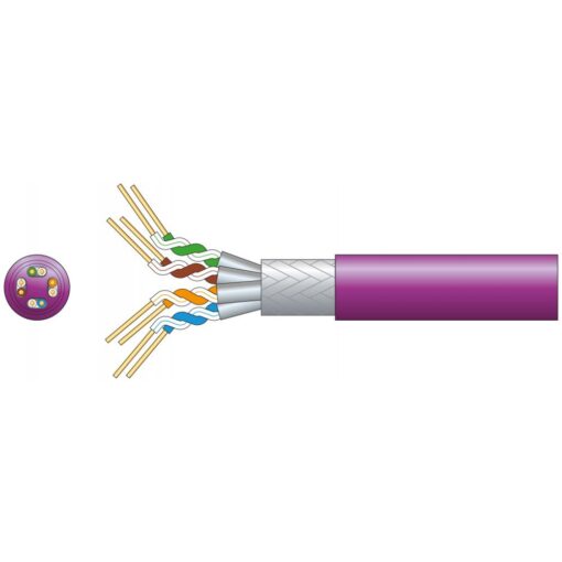 305m Cat6a S/FTP LSZH Network Cable - Lilac