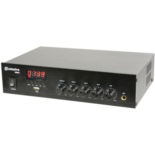 Adastra DM25 25W 100V Line Digital Mixer Amplifier with BT/FM/USB