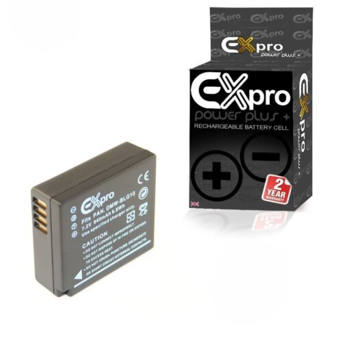 Ex-Pro® Panasonic DMW-BLG10 DMW-BLG10E - 940mAh Battery for Panasonic Lumix