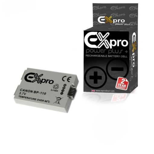 Ex-Pro® Canon BP-110, BP110 High Power Plus+  Digital Camcorder Battery