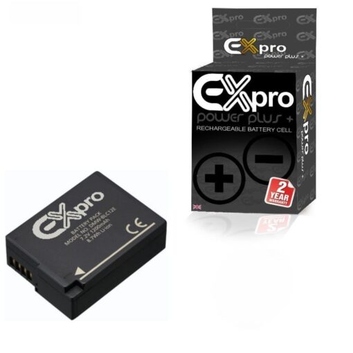 Ex-Pro® Panasonic DMW-BLC12E, DMWBLC12E 1200mAh High Rated Power Plus+ 2 Year Warranty Replacement ID Secured Lithium