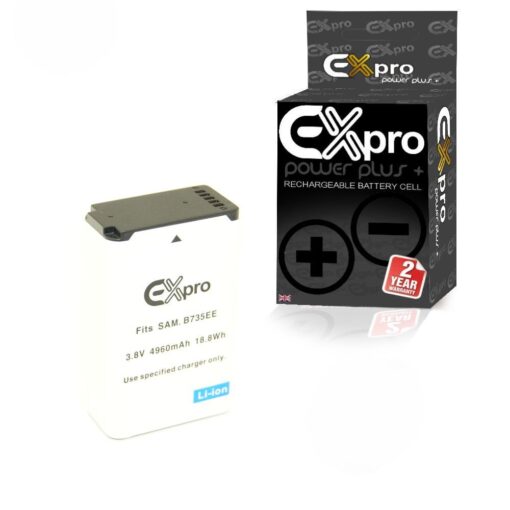 Ex-Pro® Samsung Galaxy B735, B735EE - 4960mAh High Rated Power Plus+ Lithium Li-on Digital Camera Battery
