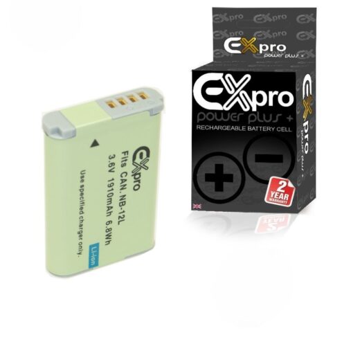 Ex-Pro® Canon NB-12L NB12L - 1910mAh Battery for Canon LEGRIA mini X, PowerShot G1 X Mark II, N100