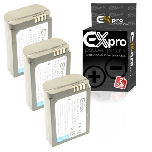 Ex-Pro® Samsung BP1900 - 2660mAh High Rated Ultra Power Plus+ Battery for Samsung  NX1 Digital Camera [3 Pack]