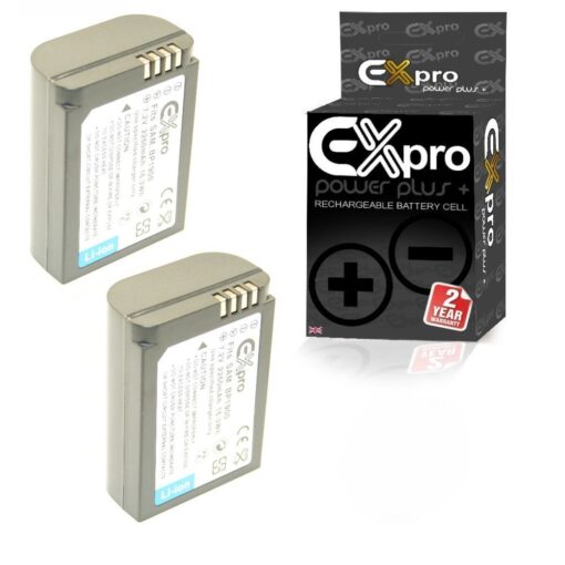 Ex-Pro® Samsung BP1900 - 2260mAh Battery for Samsung  NX1 Digital Camera [2 Pack]
