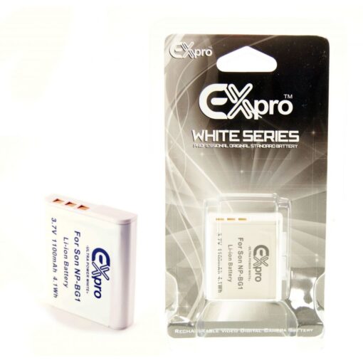 Ex-Pro® Sony NP-BG1, NP-FG1 Ultra White Series Replacement Battery 3.7v, 1100mAh