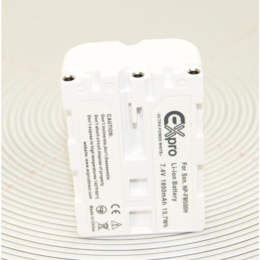Ex-Pro® Sony NP-FM500H, NPFM500H, NP-FM500H.CE Ultra White Series Replacement Battery 7.4v, 1850mAh