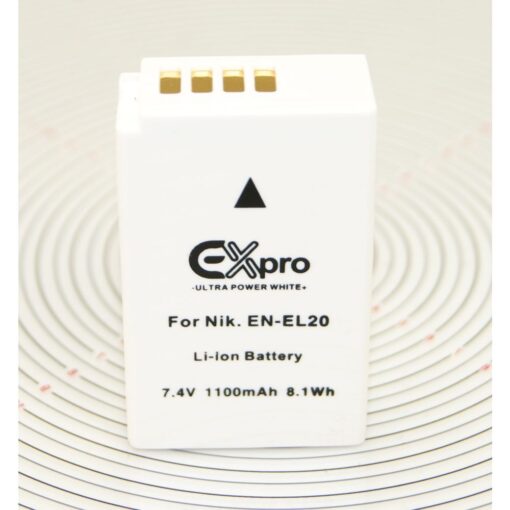 Ex-Pro® Nikon EN-EL20, ENEL20 Ultra White Series Replacement Battery 7.4v, 1100mAh