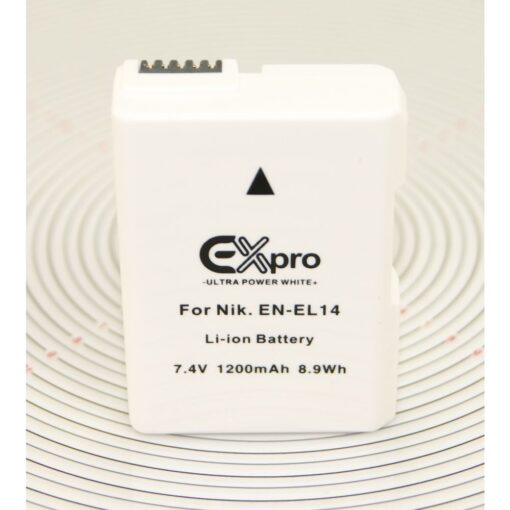 Ex-Pro® Nikon EN-EL14, ENEL14 Ultra White Series Replacement Battery 7.4v, 1200mAh [Ex-Pro DECODED]