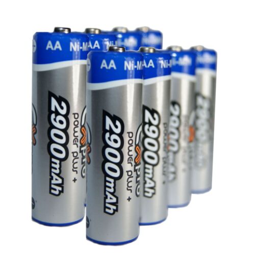 Ex-Pro® Power Plus+ Rechargeable Ni-Mh Batteries - AA Size [2900mAh] - 8 Pack