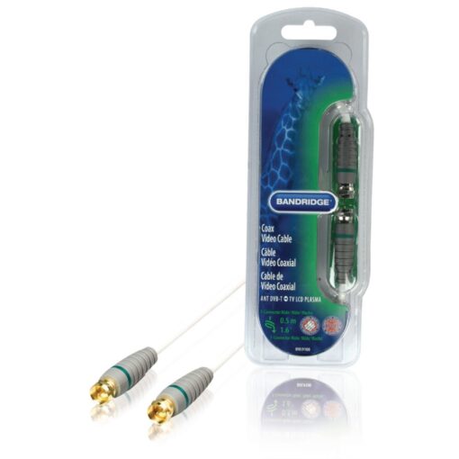 Bandridge Antenna Cable F-Male - F-Male 0.50 m White