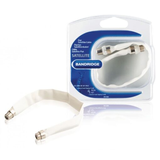 Bandridge Flat Window Antenna Cable F Female - F Female 0.20 m White