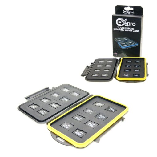 Ex-Pro® Tough-store Waterproof Memory Card Case for 16 x Micro SD SDXC MSD - Black