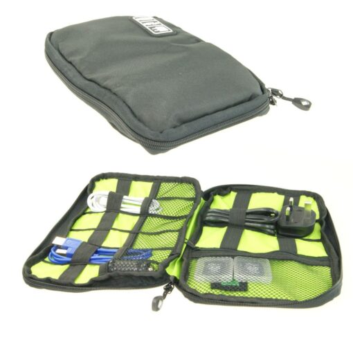 Ex-Pro® Zip Up Travel Organiser for Cables, Accessories, Connectors, Memory cards, USB drive etc..