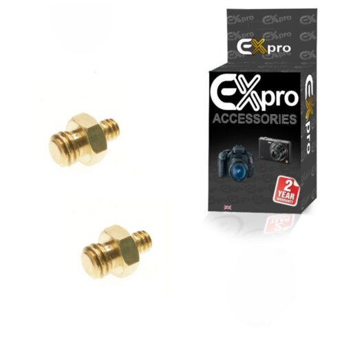 Ex-Pro 1/4" inch Male to 3/8" inch Male 18mm Brass Thread Adapter  - Pack of 2